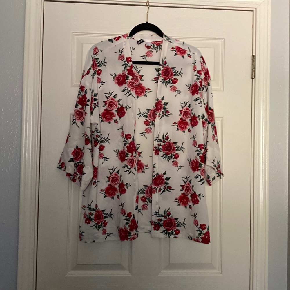 White Floral Cardigan